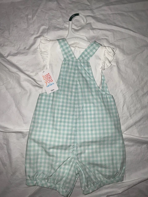 Infant Boy / Girl 18 M - Carters Shortall Outfit 2 Piece Set - Easter Spring NWT 3