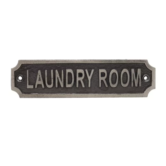 Laundry Room Sign Store Shop Restaurant Establishment Signage Display Silver