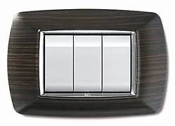 Placca Life 3 Posti Wenge' ( ELETTROCANALI cod. ECL2983WG )