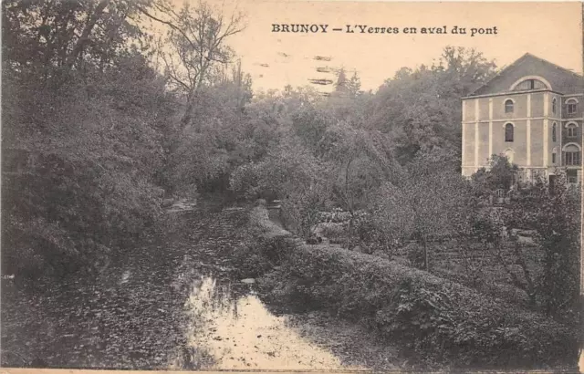 Cpa 91 Brunoy L'yerres Downstream Of The Bridge