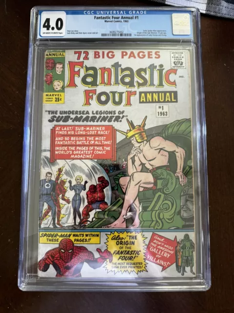 Fantastic Four Annual 1 1963 CGC 4.0 Early Spider-Man