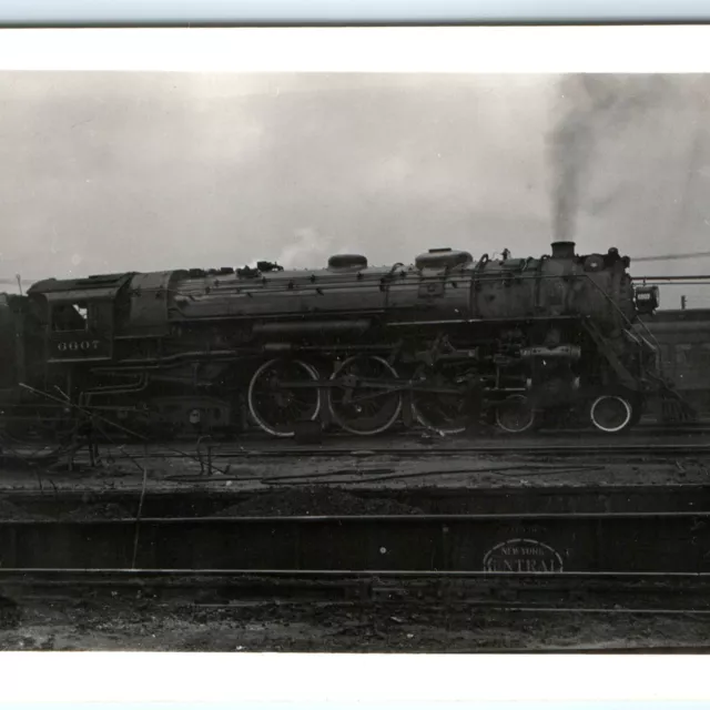 c1920s New York Central Lines 6607 Steam Locomotive Real Photo Snapshot NYC C41