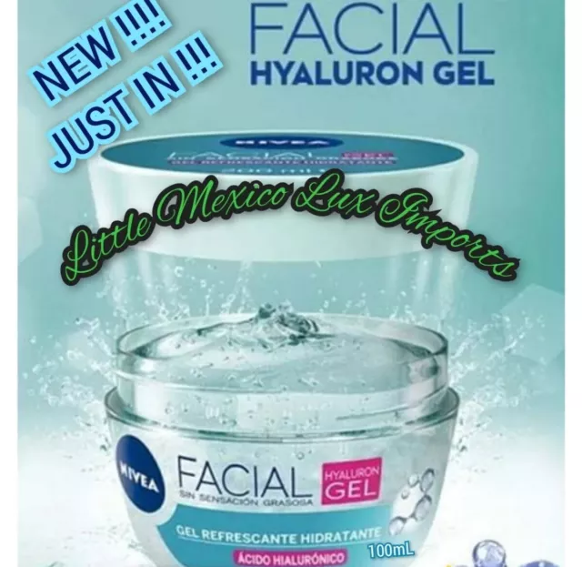 Gel hidratante facial hialurón Nivea crema gel facial ácido hialu 100 ml