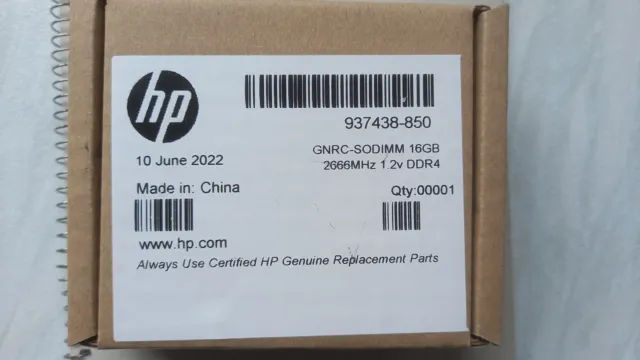 HP MEM-SODIMM 16GB DDR4-3200 1.2v - L68533-003