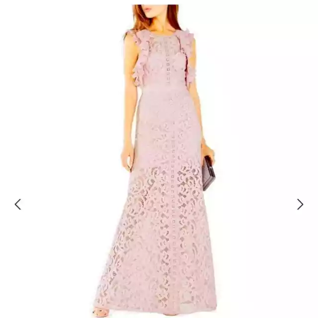 BCBGMaxAzria Geanna Lace Blocked Gown