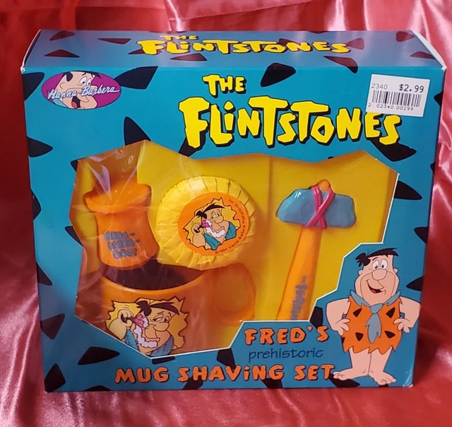 VINTAGE SHAVING KIT THE FLINTSTONES pretend play Kit SEALED in box soap