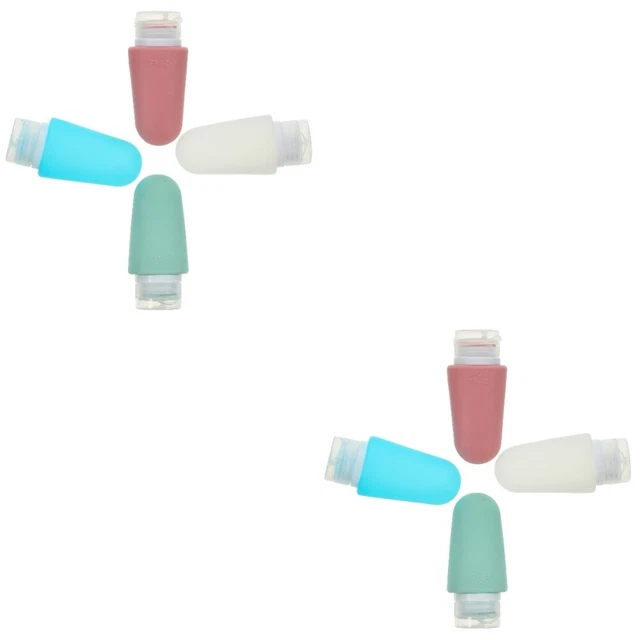 8 PIEZAS Silicona Botellas de Viaje y Fugas Champú Vacío Recargable