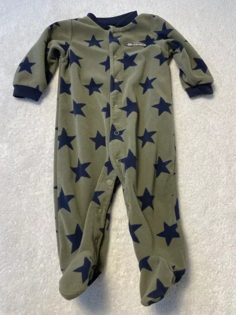 Carters Sleeper Baby Boy 6 Month Footed long Sleeve Snap Striped Stars Handsome