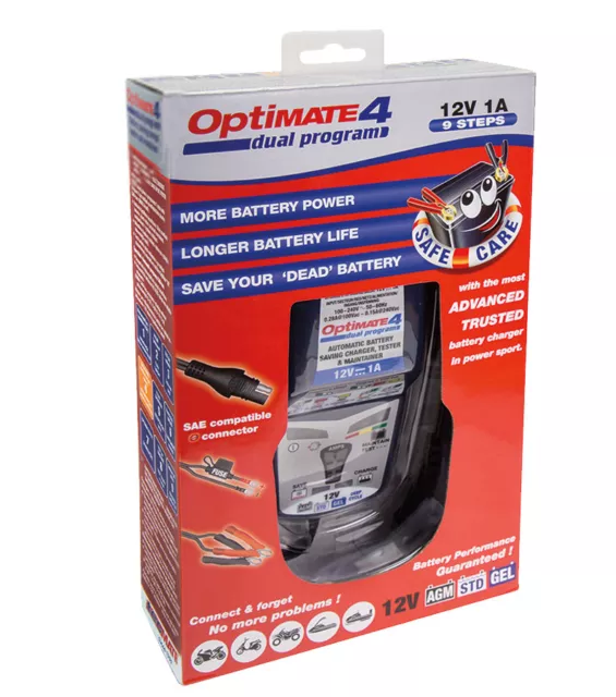 Batterieladegerät Tecmate OptiMate 4 DUAL 1A, 12V-Pflege für Batterien, TM-340