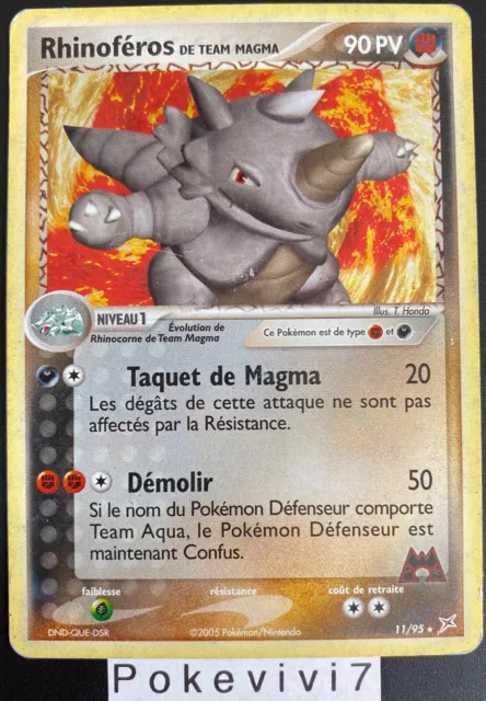 Carte Pokemon RHINOFEROS 11/95 Holo Bloc EX Team Aqua VS Team Magma FR