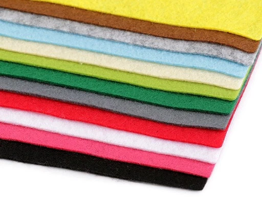 Fieltro artesanal decorativo suave 30x30 cm 12 piezas mezcla 1 poliéster 1,15 mm decoración fuerte