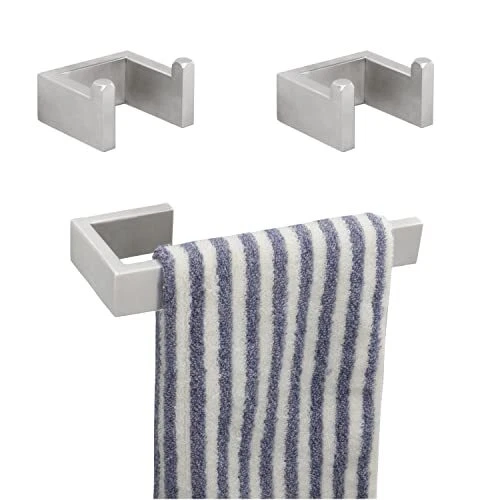 Bathroom Hardware Set 9 Inch Hand Towel Bar and Towel Robe Hook Thicken 304 S...