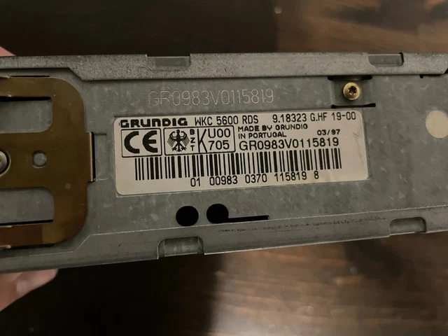 AUTORADIO 1-DIN GRUNDIG WKC 5600 RDS Infomat Radio Multicolor EUR 100 ...