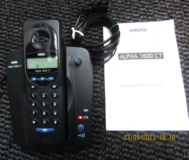 Telefono cordless MBO ALPHA 1600 CT/con caricabatterie/alimentatore