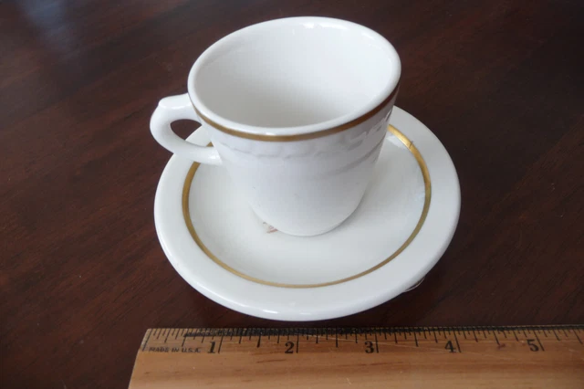 Demi-Tasse Railroad China Cup & Saucer Set Union Pacific Syracuse & Scammell's 2
