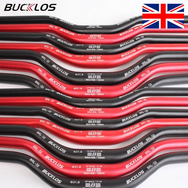 BUCKLOS 31.8mm MTB Handlebar/Stem Aluminum Alloy 720/780mm BMX Bicycle Riser Bar