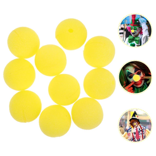 50 piezas nariz de payaso fiesta de carnaval favores nariz de reno niños amarillo niño