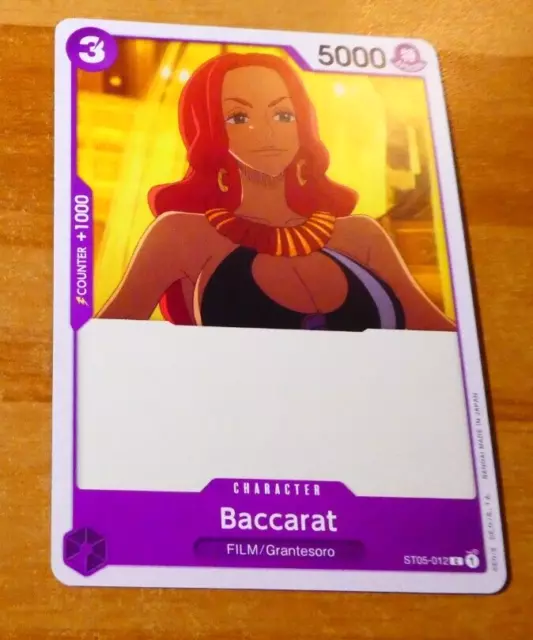 One Piece English Card Promo Game Carte Film Baccarat St05-012 St En Mint