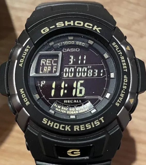 CASIO G SHOCK G 3095 Digital Wristwatch Black Shock Resistant Timer Alarm Tin 40.00 PicClick UK