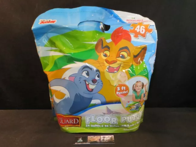 Lion Guard Disney Jr 46 piece floor puzzle in Resealable Bag for easy Storage