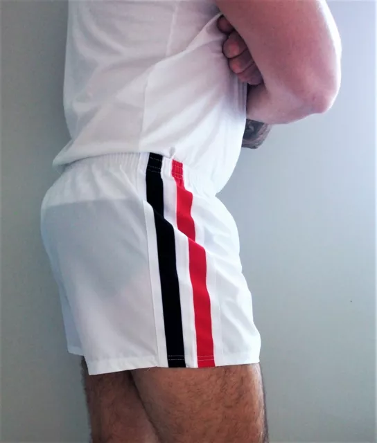 Men's Sydney Roosters White NRL Retro Rugby League Footy Shorts Size Small- 5XL