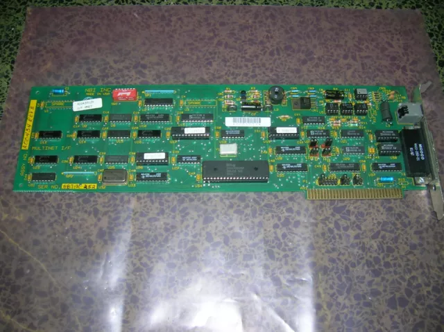 Rare IBM PC Multinet Interface NBI A00434 8-bit ISA  Network Card 5150 5160