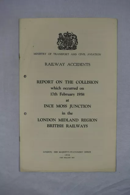 Railway Accident Report Collision at Ince Moss Junction London Midland 1958