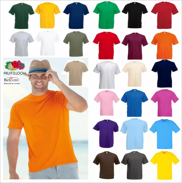 Set 5 Pezzi Maglietta Maniche Corte Uomo Fruit Of The Loom Valueweight T-Shirt