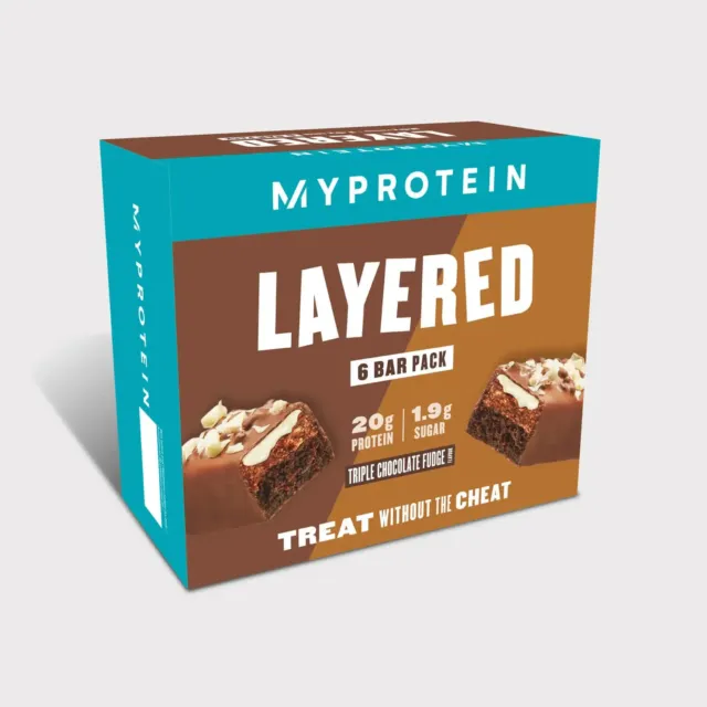 MyProtein Layered Bar 6x60g Bars - Triple Chocolate Fudge Flavour