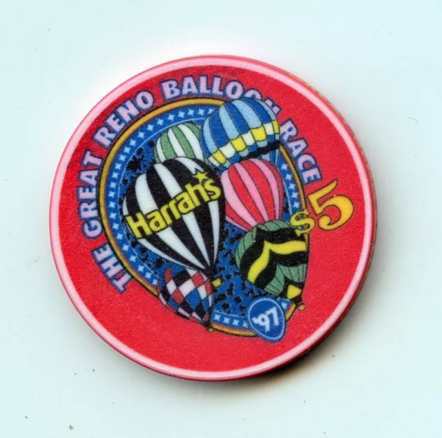 5.00 Chip from the Harrahs Casino Reno Nevada Balloon Race 1997