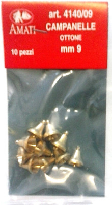 4866/03 Amati AMATI ARGANI VERTICALI IN OTTONE 12 MM BUSTINE DA 10 PEZZI ART 