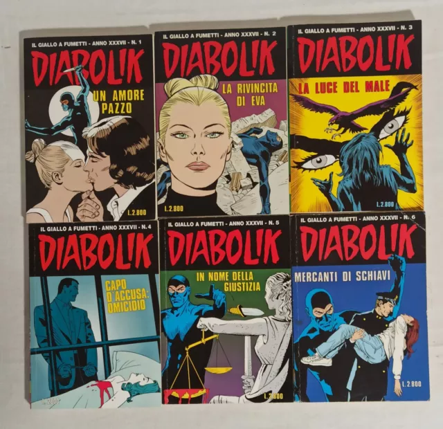 DIABOLIK anno XXXVII 1/12 completo  Ed. Astorina 1998  !!!! 3