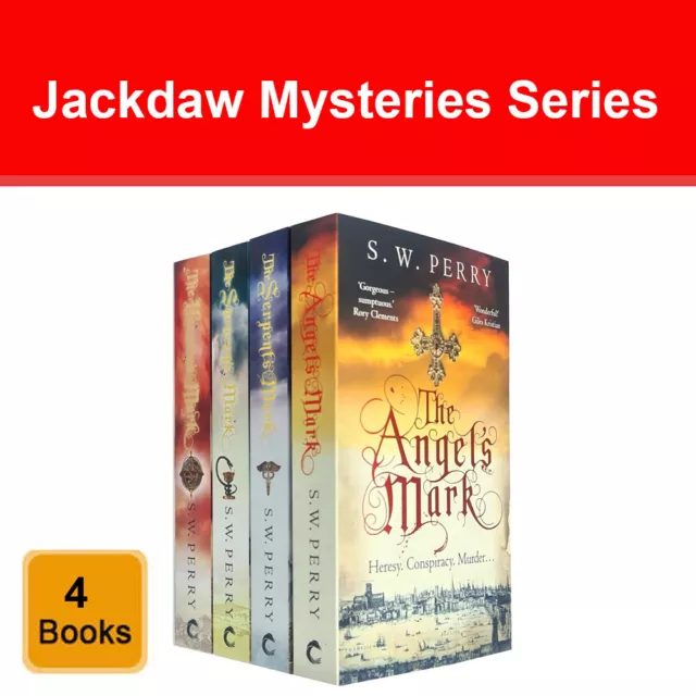 Jackdaw Mysteries Series 4 Books Collection Set by S W Perry The Angel's Mark