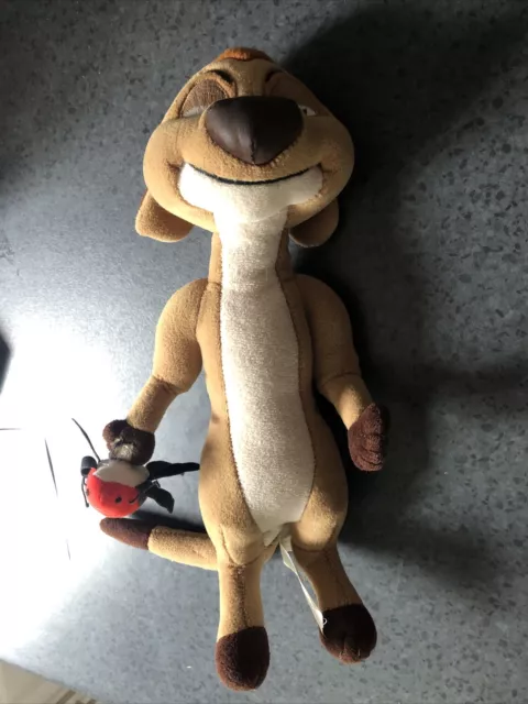 A2. PELUCHE DOUDOU DISNEY  SURICATE Timon BEIGE MARRON  32 cm