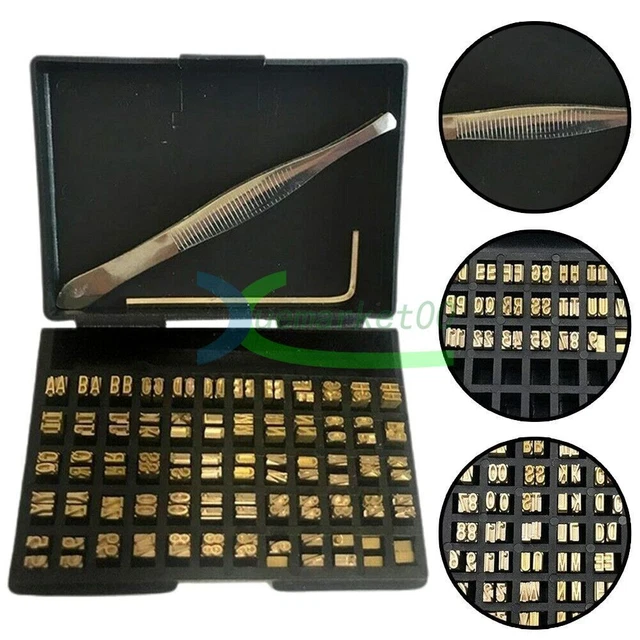 120pcs Hot Stamp Copper Letters Thermal Ribbon Printing Font 2*4*15mm