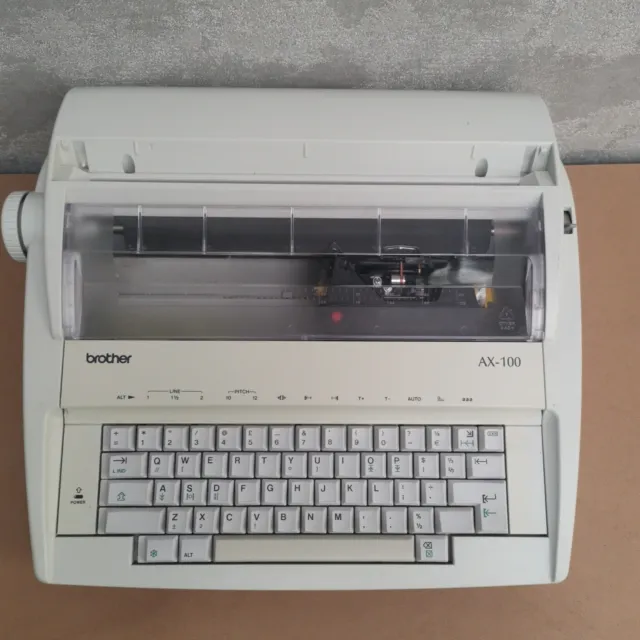 Máquina de escribir Brother vintage - blanca - solo unidad (AX-100)