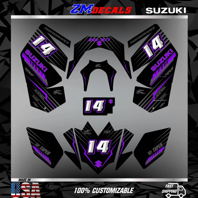Kit D'autocollants Personnalisés Suzuki LTR 450 - Graphiques Complets Pour ATV 2006-2014 - Personnalisation Gratuite !