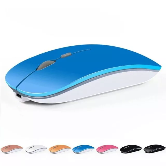 Ultra Thin Silent Rechargeable Wireless Max 1600DPI Button Optical USB Mouse