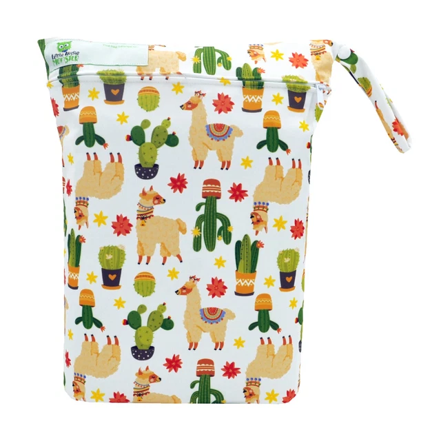 Reusable Multiuse Wet Bag For Cloth Nappy/Diaper Swimmers Alpaca