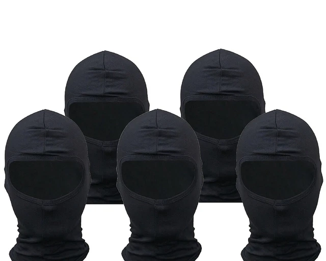 Sturmhaube Set schwarz (5 Stück) Facemask Gesichtsmaske Kopfhaube Motorrad Ski