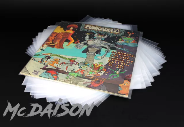 McDAISON - 200 BUSTE DISCHI LP POLIETILENE 100my QUALITA' TOP 33 giri vinile 12"