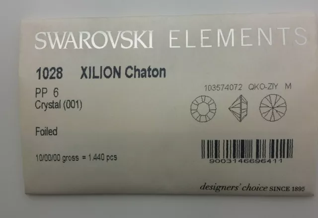 Chaton Swarovski® Elements 1028 PP 6 Crystal