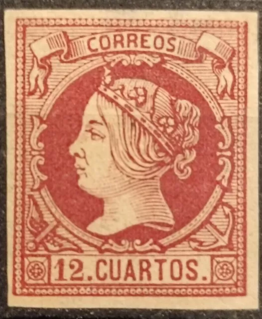 Espagne ISABEL II Edifil # 53 (*) MNG Isabel ll 1860-61 LUXE