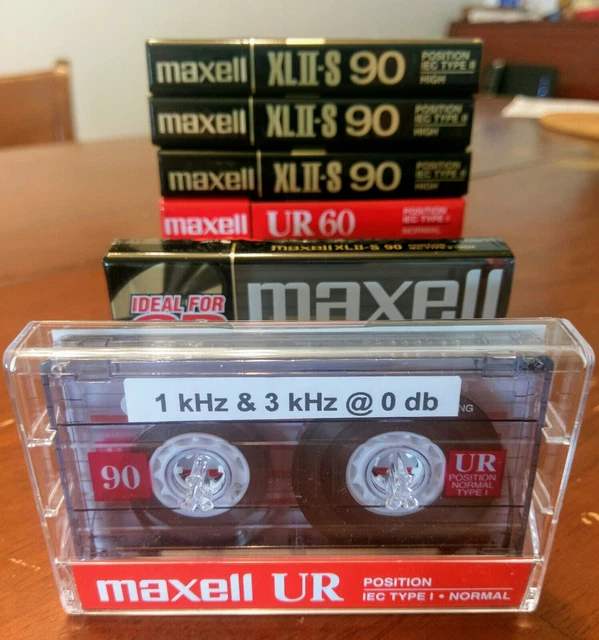 CASSETTE SPEED CALIBRATION & head alignment tape 1000 Hz, 3000 Hz, 7000