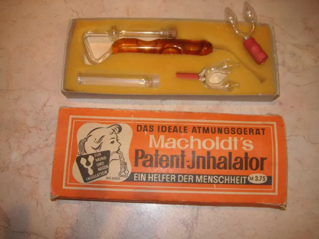 Antiker Macholdt‘s Patent Inhalator, Antik DDR, Kellerfund ! Sehr selten !!