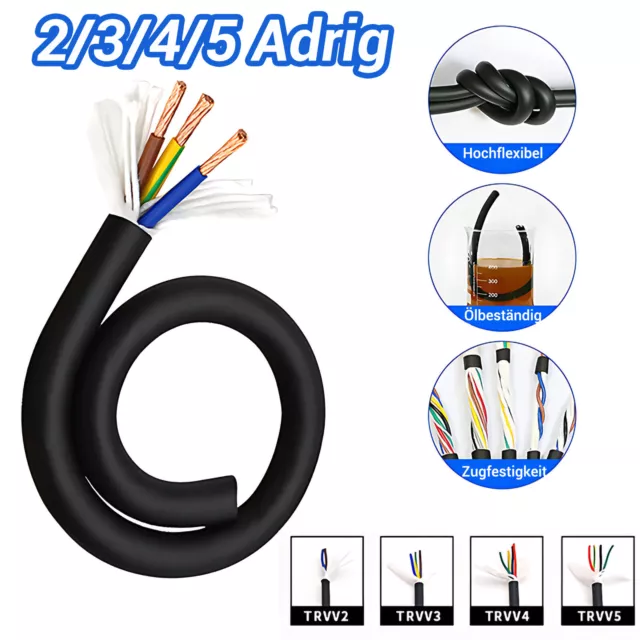 Tubo veicolo in PVC triplo 0,2/0,3/0,5/0,75/1/1,5 mm2 cavo auto 2/3/4/5 fili