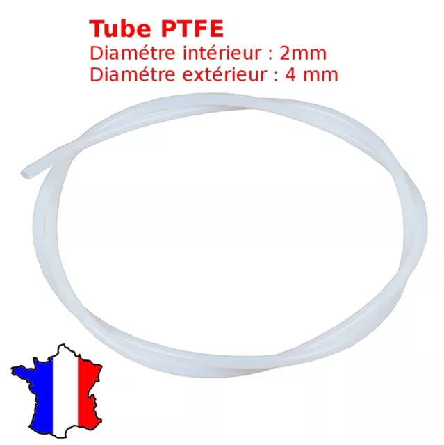 tube PTFE Teflon - tuyau pneumatique 4x2mm bowden filament 1.75mm imprimante 3d