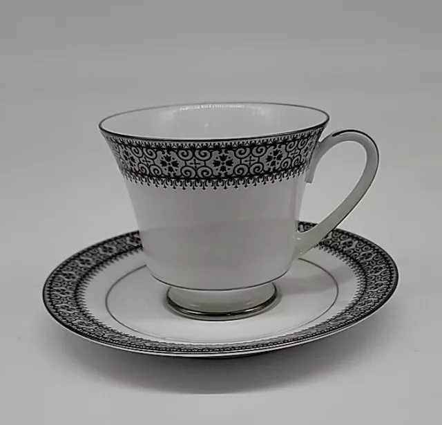 Noritake Segovia 2216 Japan Fine China Tea Cup And Saucer Set