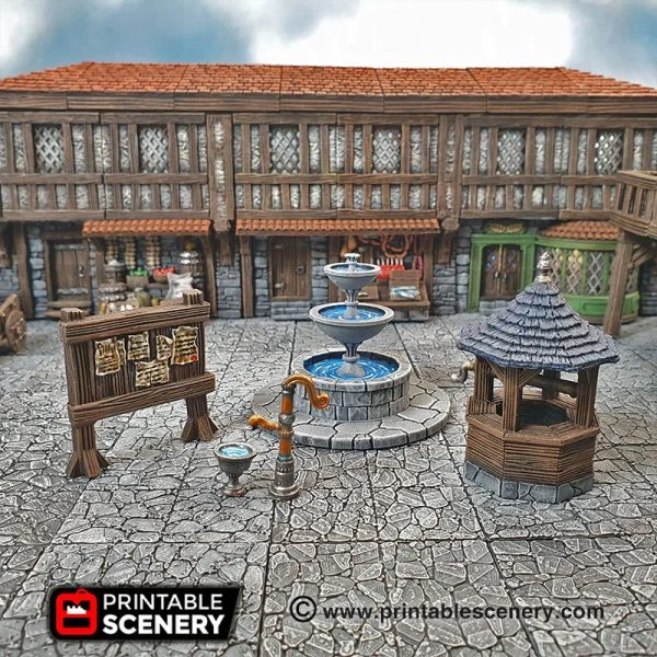 TOWN SQUARE BY Printable Scenery 3D Printed Tabletop RPG Scenery 14 town-square-by-printable-scenery-3d-printed-tabletop-rpg-scenery-14