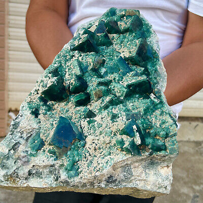 24.99LB Natural super beautiful green fluorite crystal ore standard sample MA514 3